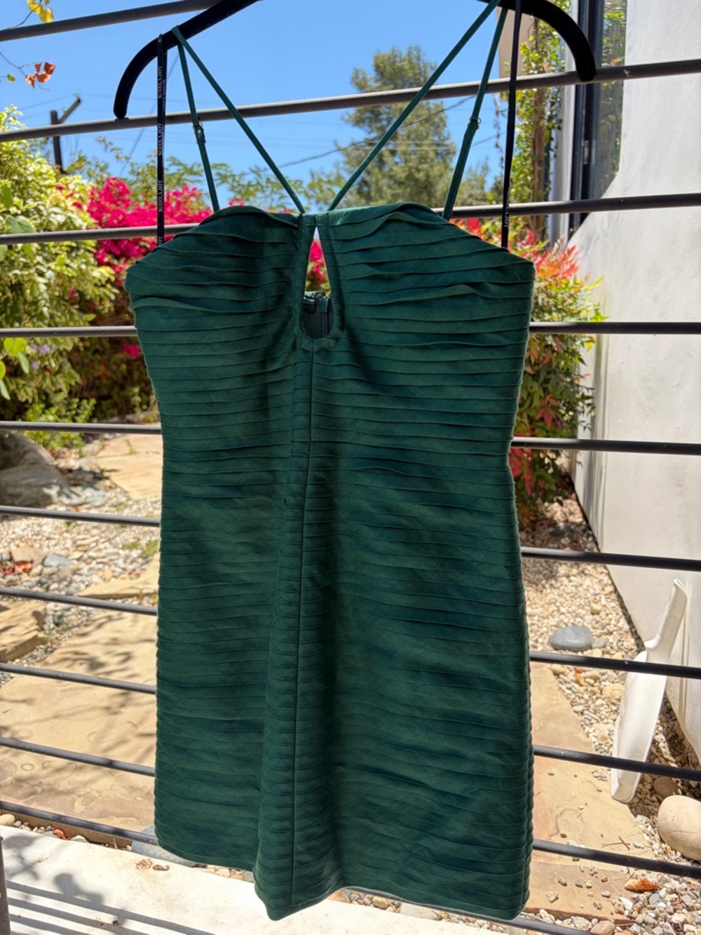 Shona Joy Emerald Green Ruched Mini Dress